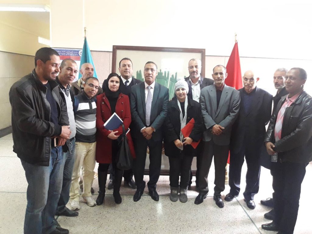 استقبال الأمين العام للإتحاد المغربي للشغل للمكتب الجديد للإتحاد المحلي لنقابات وادي زم أبي الجعد