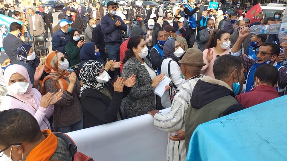 يوم احتجاجي حاشد ومشهود لفضح مؤامرة السطو على مقر الاتحاد المغربي للشغل بوادي زم