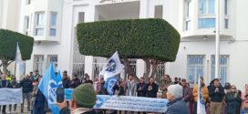 وقفة احتجاجية أمام عمالة الناظور تنديداً بالقرارات التعسفية وتشريد حراس الأمن الخاص بالمؤسسات الصحية
